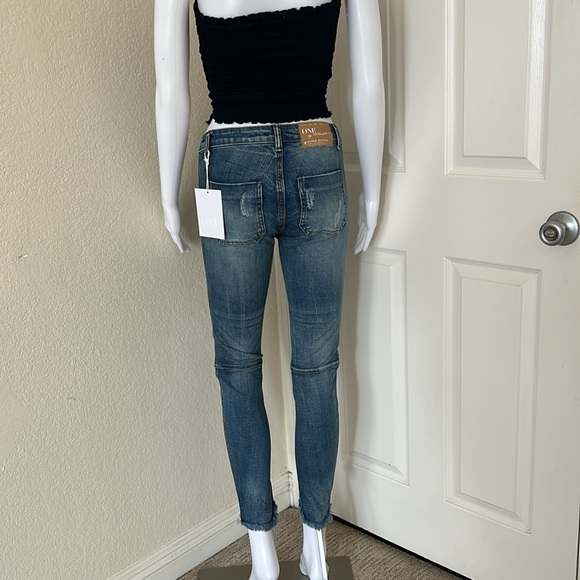 One Teaspoon by revolve skinny low-rise distressed Denim Jeans size 22 & 27 - Picture 5 of 10